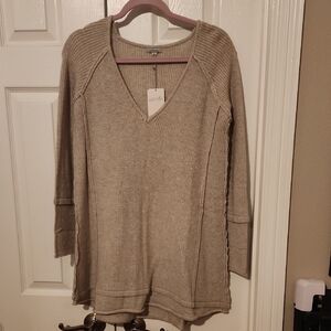 Lemon Beige Knit Sweater